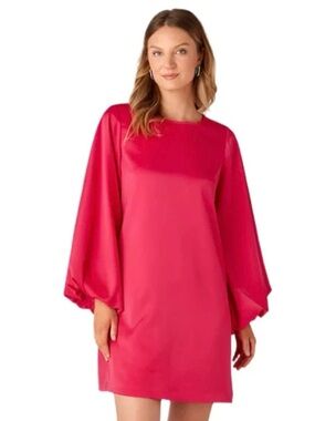 Crosby Pink Balloon Sleeve Shift Dress. Cocktail. EUC.